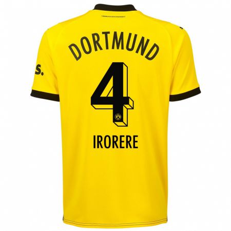 Kandiny Hombre Camiseta Felix Irorere #4 Amarillo 1ª Equipación 2023/24 La Camisa