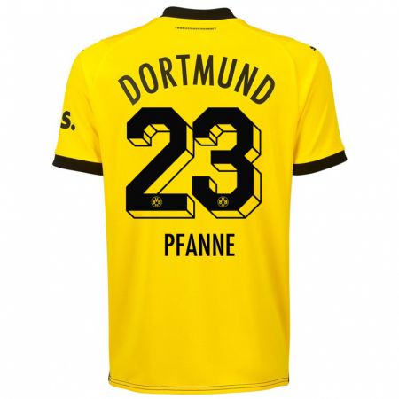 Kandiny Uomo Maglia Franz Pfanne #23 Giallo Kit Gara Home 2023/24 Maglietta