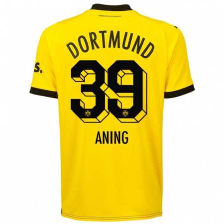 Kandiny Uomo Maglia Prince Aning #39 Giallo Kit Gara Home 2023/24 Maglietta