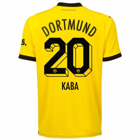 Kandiny Uomo Maglia Mussa Kaba #20 Giallo Kit Gara Home 2023/24 Maglietta