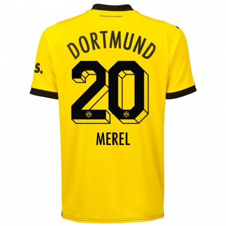 Kandiny Hombre Camiseta Freriks Merel #20 Amarillo 1ª Equipación 2023/24 La Camisa