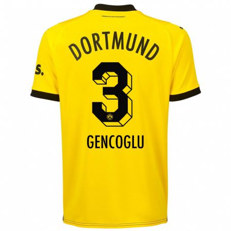 Kandiny Uomo Maglia Tekin Gencoglu #3 Giallo Kit Gara Home 2023/24 Maglietta