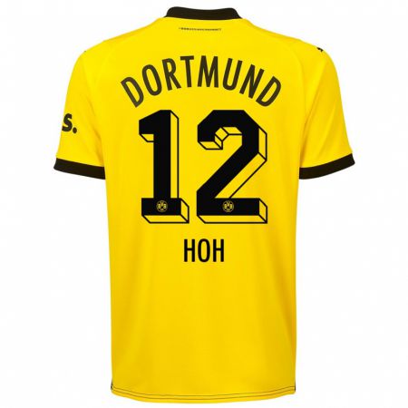 Kandiny Hombre Camiseta Hendrik Hoh #12 Amarillo 1ª Equipación 2023/24 La Camisa