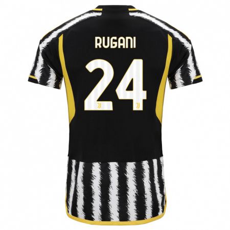 Kandiny Uomo Maglia Daniele Rugani #24 Nero Bianco Kit Gara Home 2023/24 Maglietta