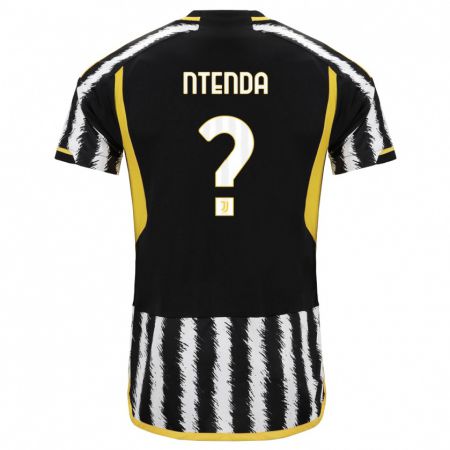 Kandiny Uomo Maglia Jean-Claude Ntenda #0 Nero Bianco Kit Gara Home 2023/24 Maglietta