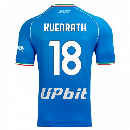 Kandiny Uomo Maglia Melanie Kuenrath #18 Cielo Blu Kit Gara Home 2023/24 Maglietta