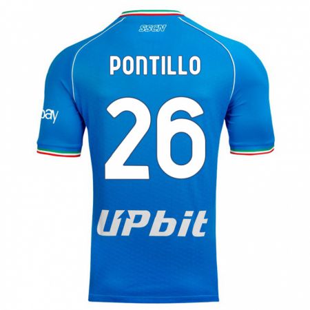 Kandiny Heren Pasquale Pontillo #26 Hemelsblauw Thuisshirt Thuistenue 2023/24 T-Shirt België