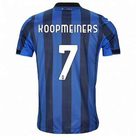 Kandiny Heren Teun Koopmeiners #7 Zwart Blauw Thuisshirt Thuistenue 2023/24 T-Shirt België