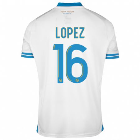 Kandiny Uomo Maglia Pau López #16 Bianco Kit Gara Home 2023/24 Maglietta