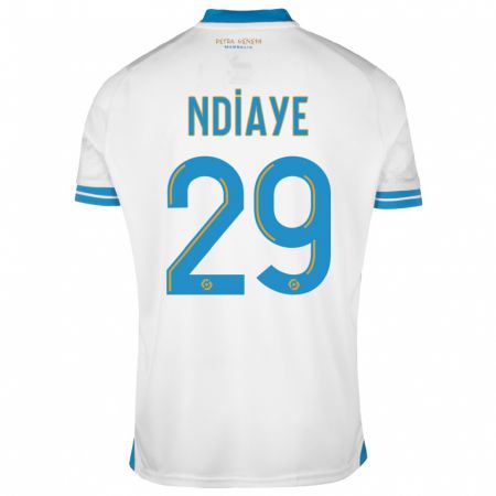 Kandiny Uomo Maglia Iliman Ndiaye #29 Bianco Kit Gara Home 2023/24 Maglietta