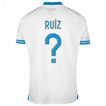 Kandiny Uomo Maglia Pedro Ruiz #0 Bianco Kit Gara Home 2023/24 Maglietta