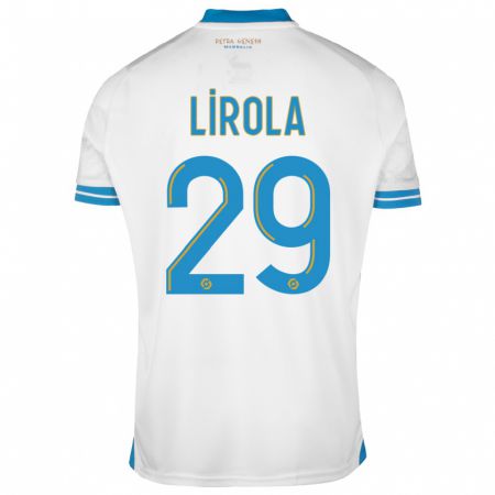 Kandiny Uomo Maglia Pol Lirola #29 Bianco Kit Gara Home 2023/24 Maglietta