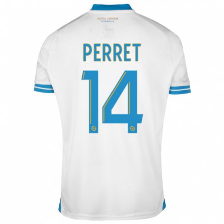 Kandiny Uomo Maglia Jenny Perret #14 Bianco Kit Gara Home 2023/24 Maglietta