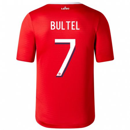 Kandiny Hombre Camiseta Ludivine Bultel #7 Rojo 1ª Equipación 2023/24 La Camisa