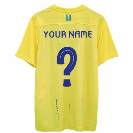 Kandiny Uomo Maglia Il Tuo Nome #0 Giallo Kit Gara Home 2023/24 Maglietta