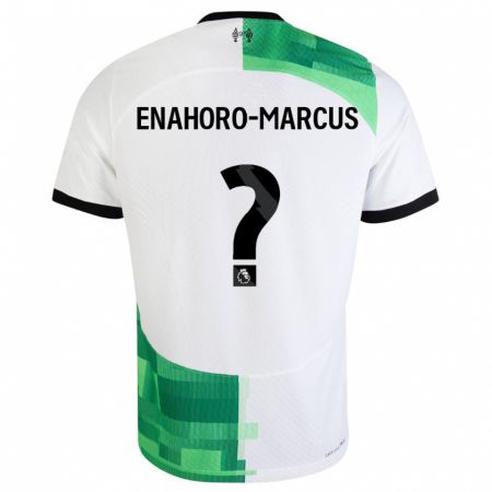 Kandiny Uomo Maglia Louis Enahoro-Marcus #0 Bianco Verde Kit Gara Away 2023/24 Maglietta