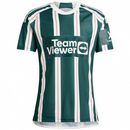 Kandiny Hombre Camiseta Diogo Dalot #20 Verde Oscuro 2ª Equipación 2023/24 La Camisa México