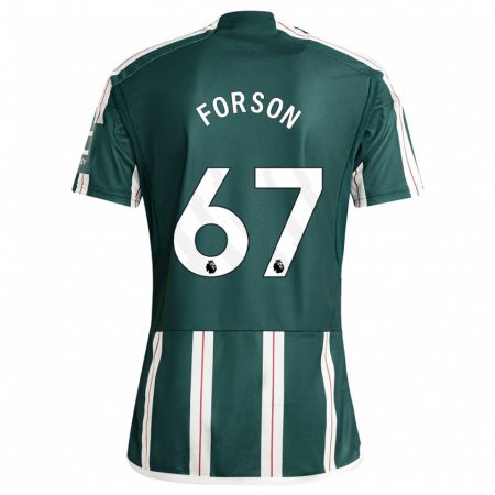 Kandiny Hombre Camiseta Omari Forson #67 Verde Oscuro 2ª Equipación 2023/24 La Camisa México