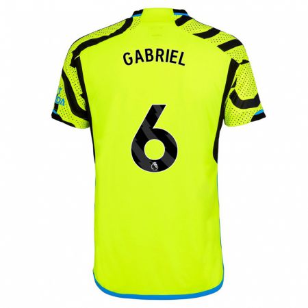 Kandiny Uomo Maglia Gabriel Magalhães #6 Giallo Kit Gara Away 2023/24 Maglietta