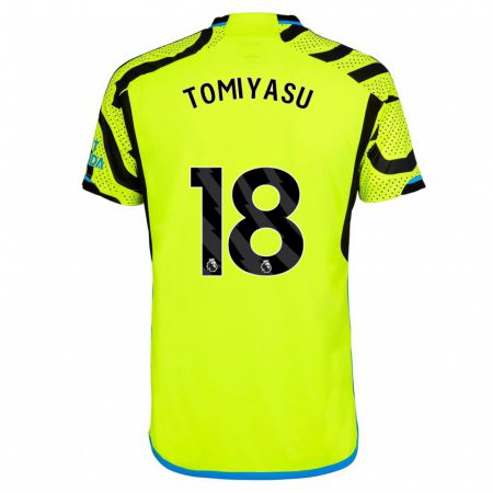 Kandiny Uomo Maglia Takehiro Tomiyasu #18 Giallo Kit Gara Away 2023/24 Maglietta