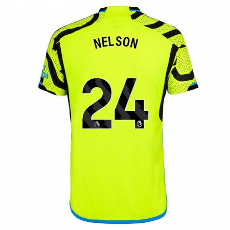 Kandiny Uomo Maglia Reiss Nelson #24 Giallo Kit Gara Away 2023/24 Maglietta