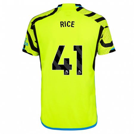 Kandiny Uomo Maglia Declan Rice #41 Giallo Kit Gara Away 2023/24 Maglietta