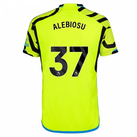 Kandiny Uomo Maglia Ryan Alebiosu #37 Giallo Kit Gara Away 2023/24 Maglietta