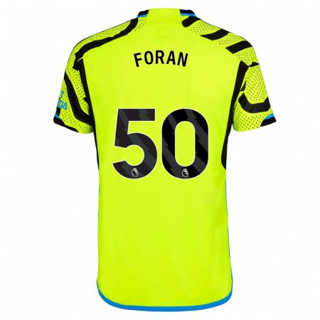 Kandiny Uomo Maglia Taylor Foran #50 Giallo Kit Gara Away 2023/24 Maglietta