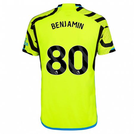 Kandiny Uomo Maglia Omari Benjamin #80 Giallo Kit Gara Away 2023/24 Maglietta