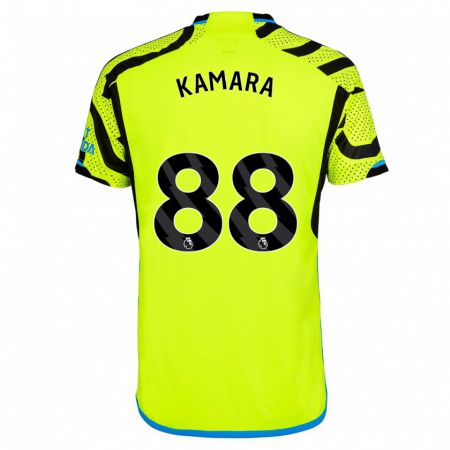 Kandiny Uomo Maglia Osman Kamara #88 Giallo Kit Gara Away 2023/24 Maglietta