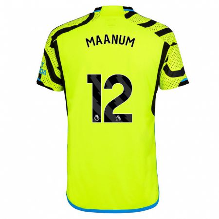 Kandiny Uomo Maglia Frida Maanum #12 Giallo Kit Gara Away 2023/24 Maglietta