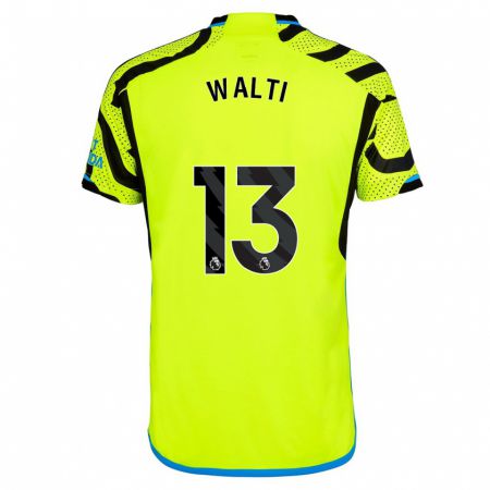 Kandiny Uomo Maglia Lia Walti #13 Giallo Kit Gara Away 2023/24 Maglietta