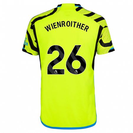 Kandiny Uomo Maglia Laura Wienroither #26 Giallo Kit Gara Away 2023/24 Maglietta