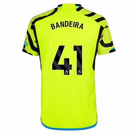 Kandiny Uomo Maglia Mauro Bandeira #41 Giallo Kit Gara Away 2023/24 Maglietta