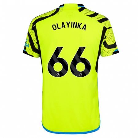 Kandiny Uomo Maglia James Olayinka #66 Giallo Kit Gara Away 2023/24 Maglietta