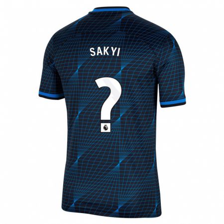 Kandiny Heren Samuel Rak-Sakyi #0 Donkerblauw Uitshirt Uittenue 2023/24 T-Shirt België