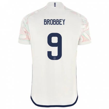 Kandiny Hombre Camiseta Brian Brobbey #9 Blanco 2ª Equipación 2023/24 La Camisa México