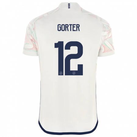 Kandiny Hombre Camiseta Jay Gorter #12 Blanco 2ª Equipación 2023/24 La Camisa México