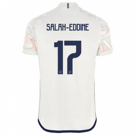 Kandiny Hombre Camiseta Anass Salah-Eddine #17 Blanco 2ª Equipación 2023/24 La Camisa México