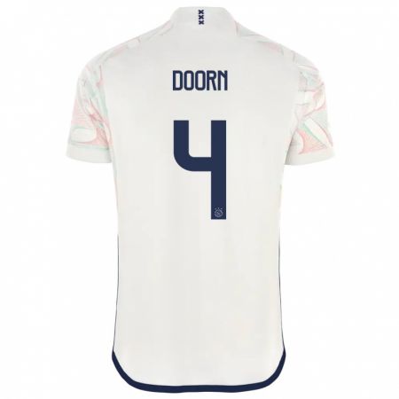 Kandiny Uomo Maglia Lisa Doorn #4 Bianco Kit Gara Away 2023/24 Maglietta