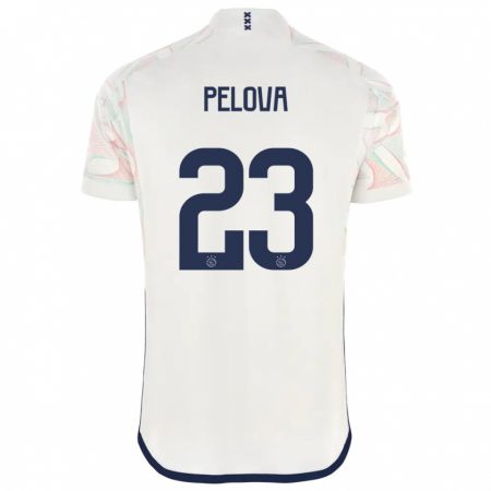 Kandiny Hombre Camiseta Victoria Pelova #23 Blanco 2ª Equipación 2023/24 La Camisa México