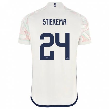 Kandiny Hombre Camiseta Iris Stiekema #24 Blanco 2ª Equipación 2023/24 La Camisa México