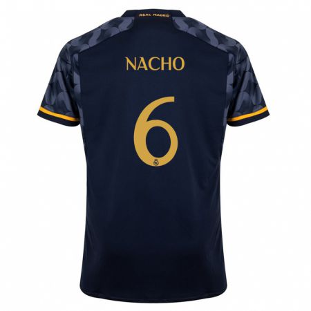 Kandiny Uomo Maglia Nacho Fernández #6 Blu Scuro Kit Gara Away 2023/24 Maglietta