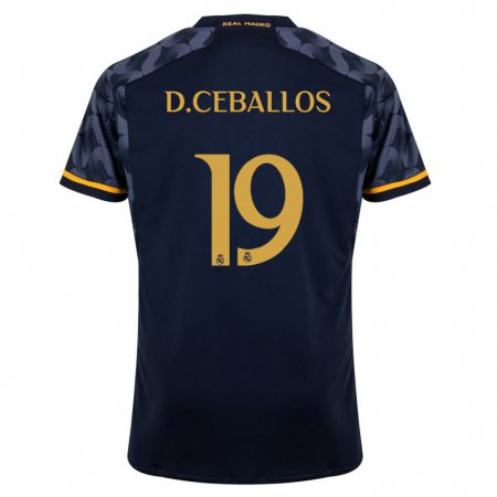 Kandiny Uomo Maglia Dani Ceballos #19 Blu Scuro Kit Gara Away 2023/24 Maglietta