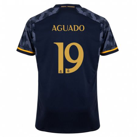 Kandiny Heren Lorenzo Aguado #19 Donkerblauw Uitshirt Uittenue 2023/24 T-Shirt België