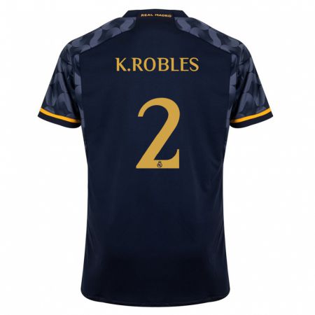 Kandiny Herren Kenti Robles #2 Dunkelblau Auswärtstrikot Trikot 2023/24 T-Shirt Österreich