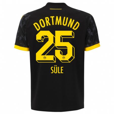 Kandiny Uomo Maglia Niklas Süle #25 Nero Kit Gara Away 2023/24 Maglietta