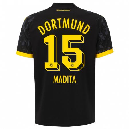 Kandiny Uomo Maglia Kohorst Madita #15 Nero Kit Gara Away 2023/24 Maglietta