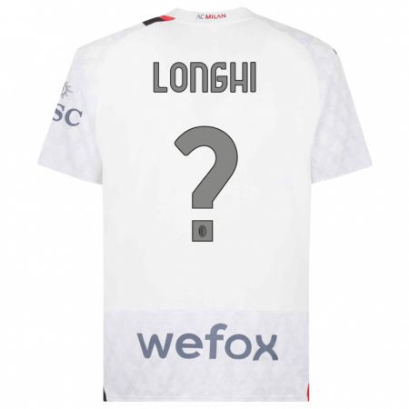 Kandiny Uomo Maglia Jordan Longhi #0 Bianco Kit Gara Away 2023/24 Maglietta