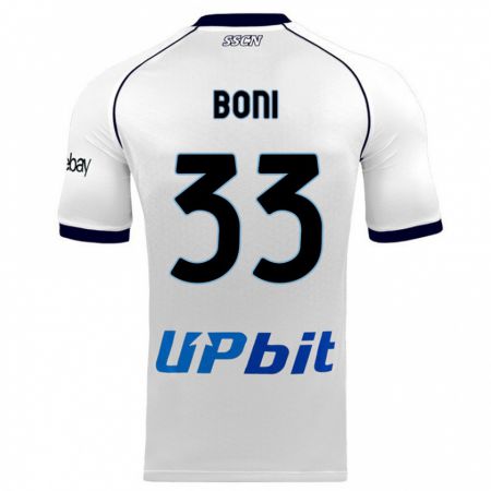 Kandiny Uomo Maglia Landry Boni #33 Bianco Kit Gara Away 2023/24 Maglietta